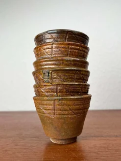 Dänische Mid-Century Studio Schnapsgläser, 1960er, 6 . Set