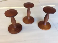 Dänische Minimalistische Mid-Century Teak Garderobenhaken, 3er Set