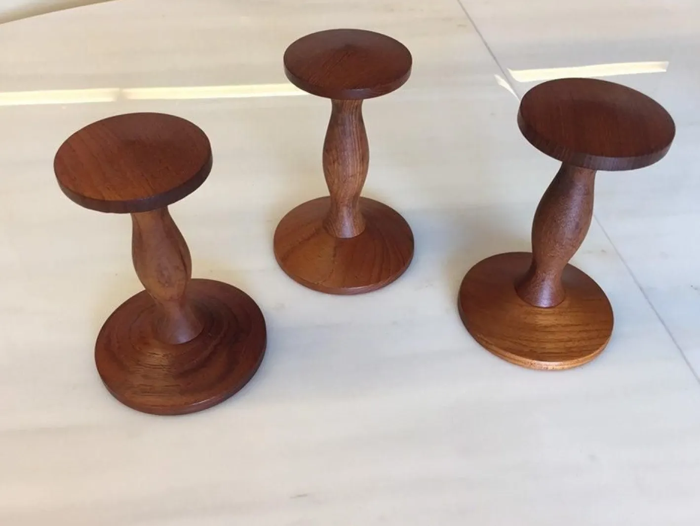 Dänische Minimalistische Mid-Century Teak Garderobenhaken, 3er Set