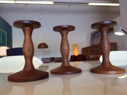 Dänische Minimalistische Mid-Century Teak Garderobenhaken, 3er Set