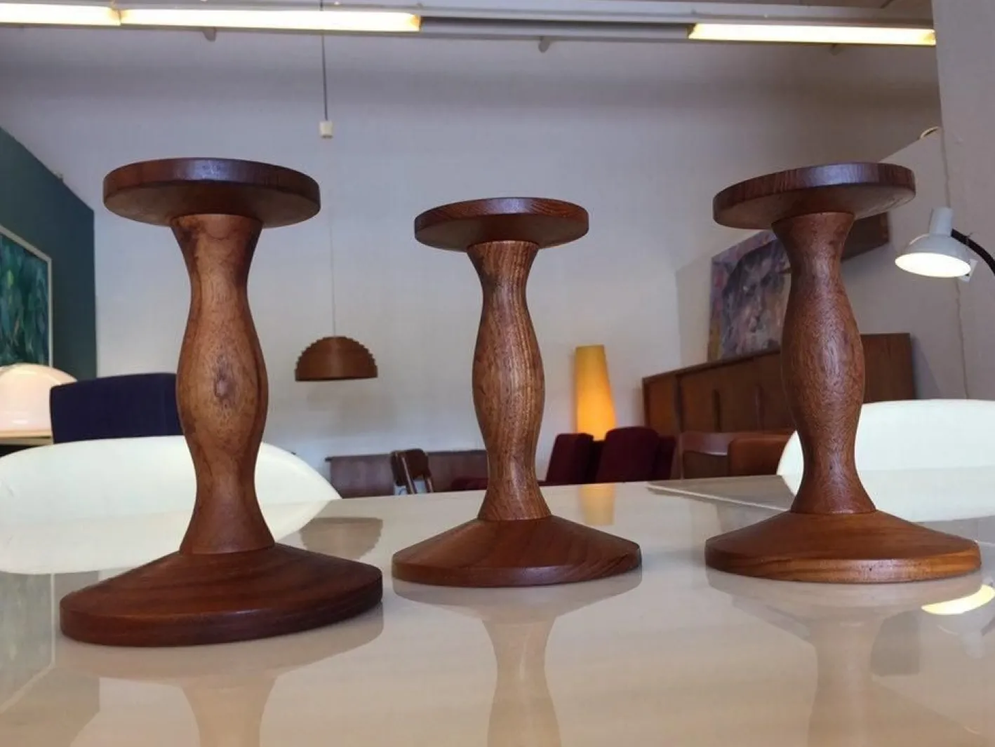 Dänische Minimalistische Mid-Century Teak Garderobenhaken, 3er Set