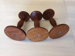 Dänische Minimalistische Mid-Century Teak Garderobenhaken, 3er Set