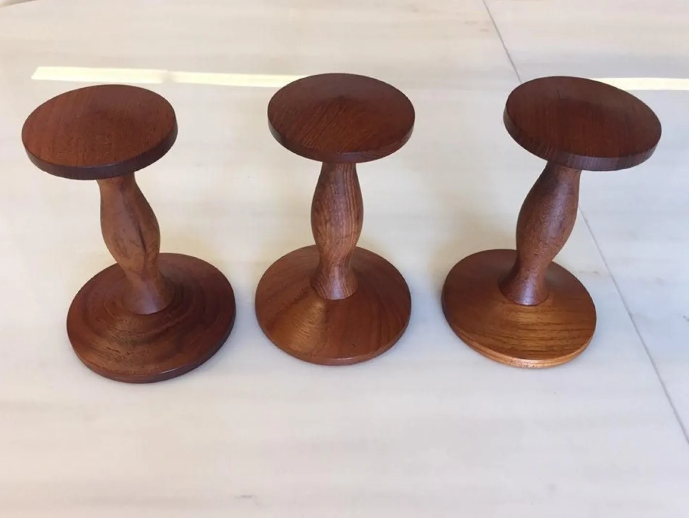 Dänische Minimalistische Mid-Century Teak Garderobenhaken, 3er Set