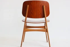 Dänische Modell 155 Schalen Stühle von Børge Mogensen für Soborg, 1950, 6er Set