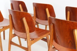 Dänische Modell 155 Schalen Stühle von Børge Mogensen für Soborg, 1950, 6er Set