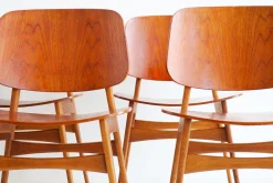 Dänische Modell 155 Schalen Stühle von Børge Mogensen für Soborg, 1950, 6er Set