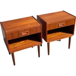 Dänische Nachttische aus Teak, 1967, 2er Set