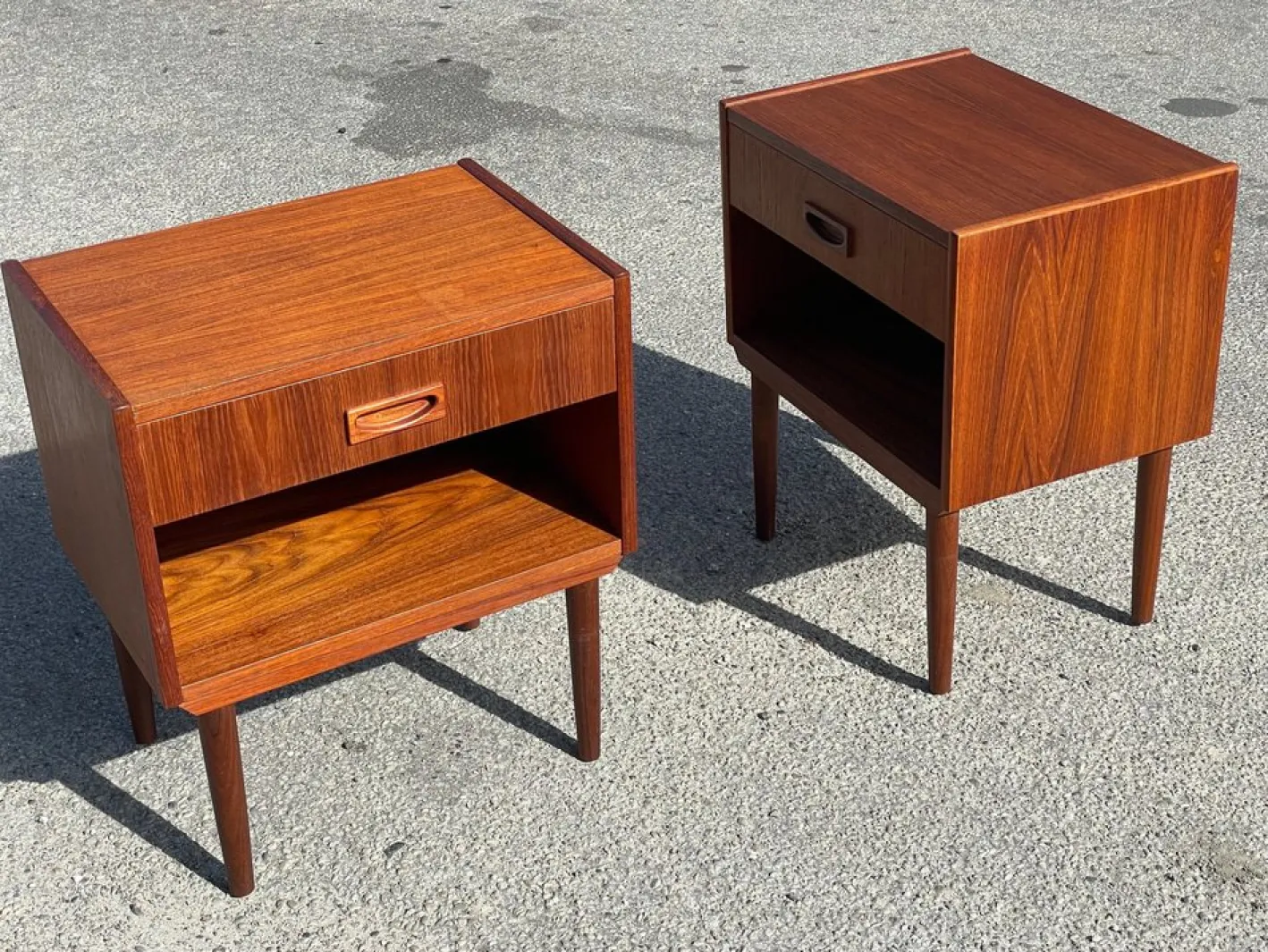Dänische Nachttische aus Teak, 1967, 2er Set