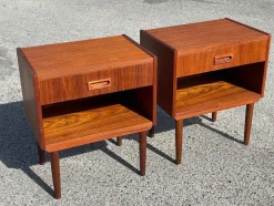 Dänische Nachttische aus Teak, 1967, 2er Set