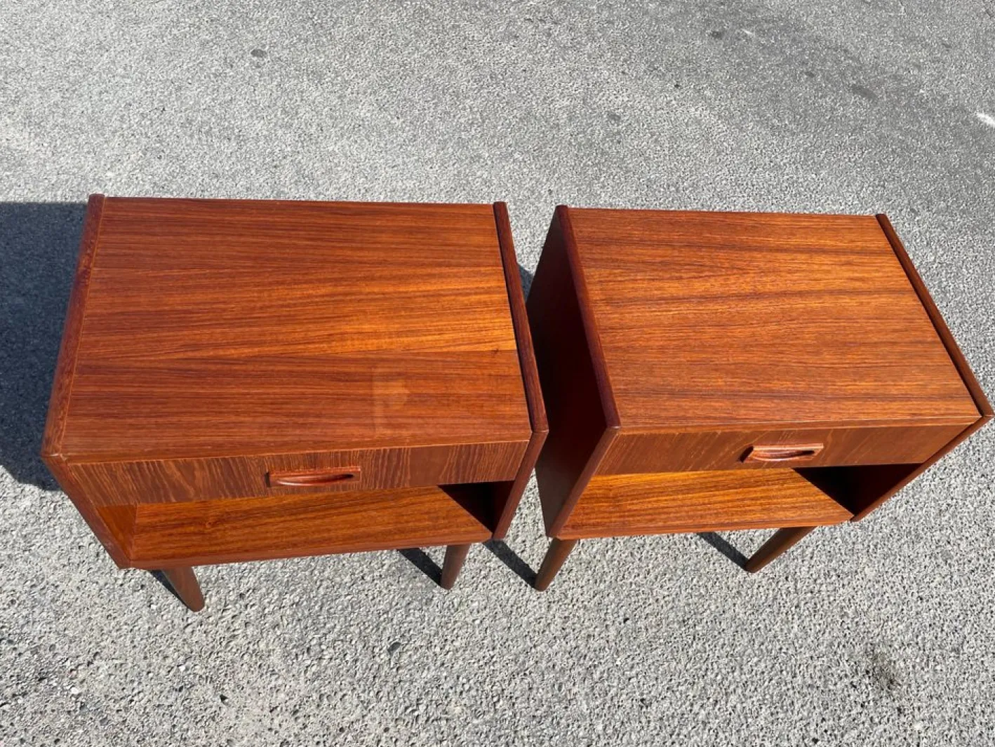 Dänische Nachttische aus Teak, 1967, 2er Set