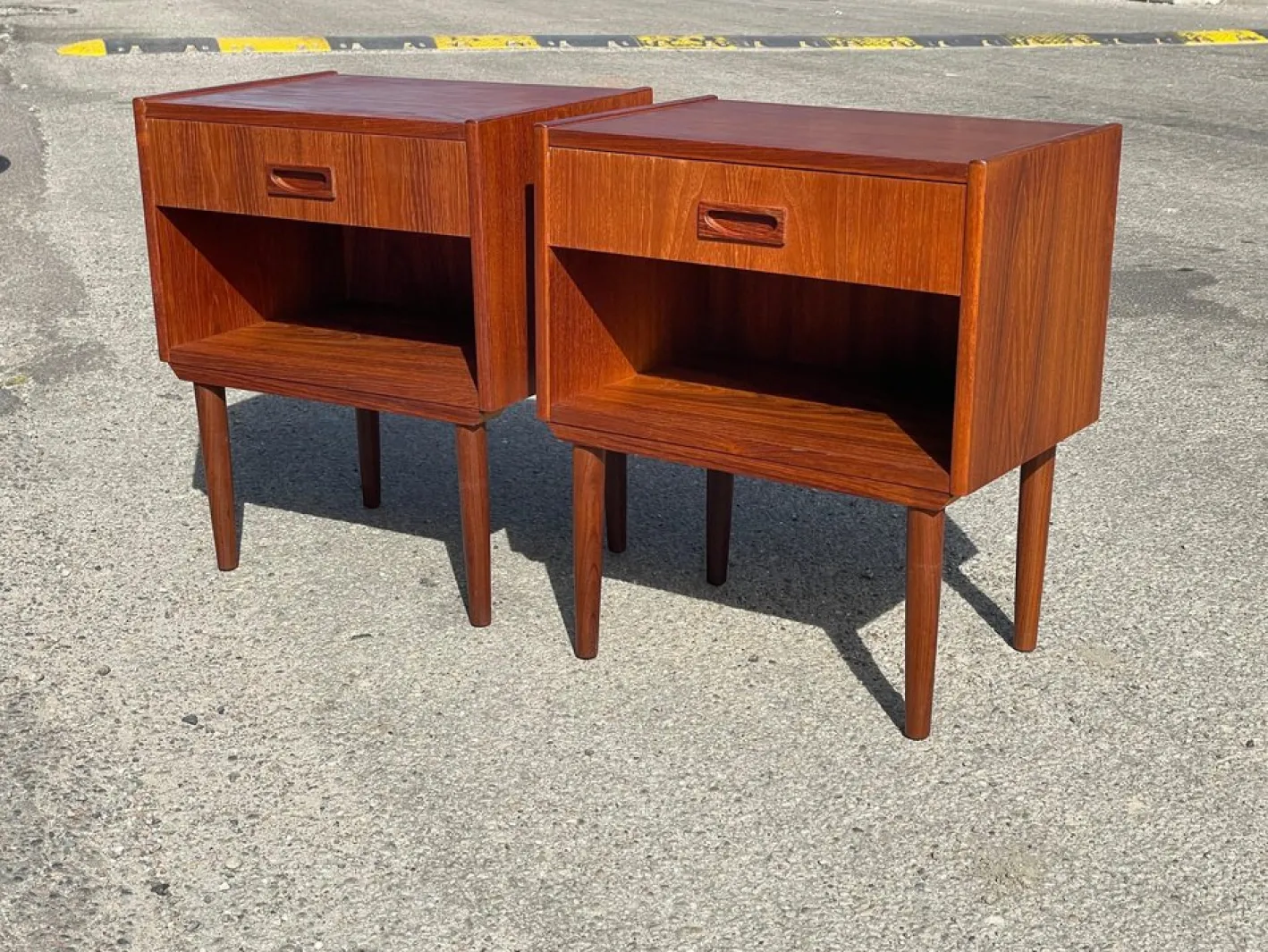 Dänische Nachttische aus Teak, 1967, 2er Set