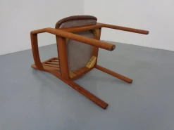 Dänischer Armlehnstuhl aus Teak & Leder von Dyrlund, 1970er