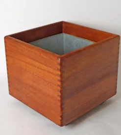 Dänischer Übertopf aus Teak mit Zinkwanne von Salin Furniture, 1970er