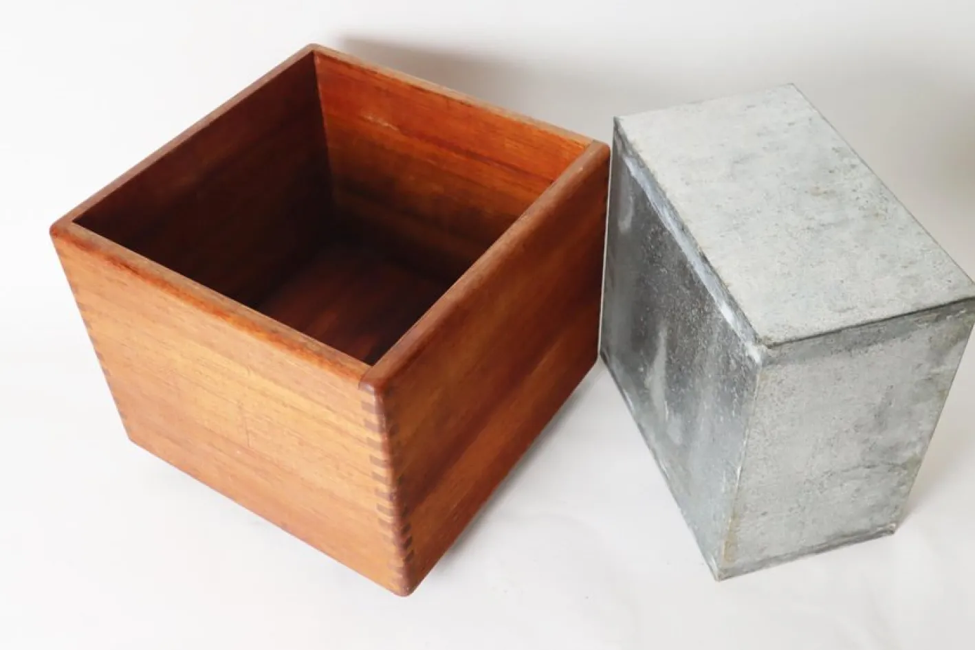 Dänischer Übertopf aus Teak mit Zinkwanne von Salin Furniture, 1970er