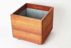 Dänischer Übertopf aus Teak mit Zinkwanne von Salin Furniture, 1970er