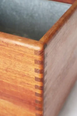 Dänischer Übertopf aus Teak mit Zinkwanne von Salin Furniture, 1970er