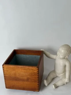 Dänischer Übertopf aus Teak mit Zinkwanne von Salin Furniture, 1970er