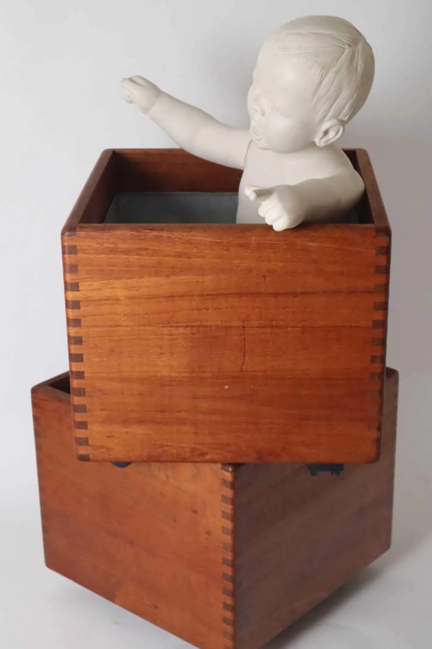 Dänischer Übertopf aus Teak mit Zinkwanne von Salin Furniture, 1970er