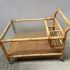 Dänischer Mid-Century Barwagen aus Bambus Rattan, 1960er
