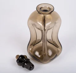 Dänischer Mid-Century Kluk Kluk Dekanter aus Glas von Jacob E. Bang für Holmegaard