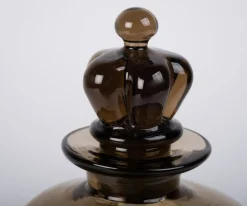 Dänischer Mid-Century Kluk Kluk Dekanter aus Glas von Jacob E. Bang für Holmegaard