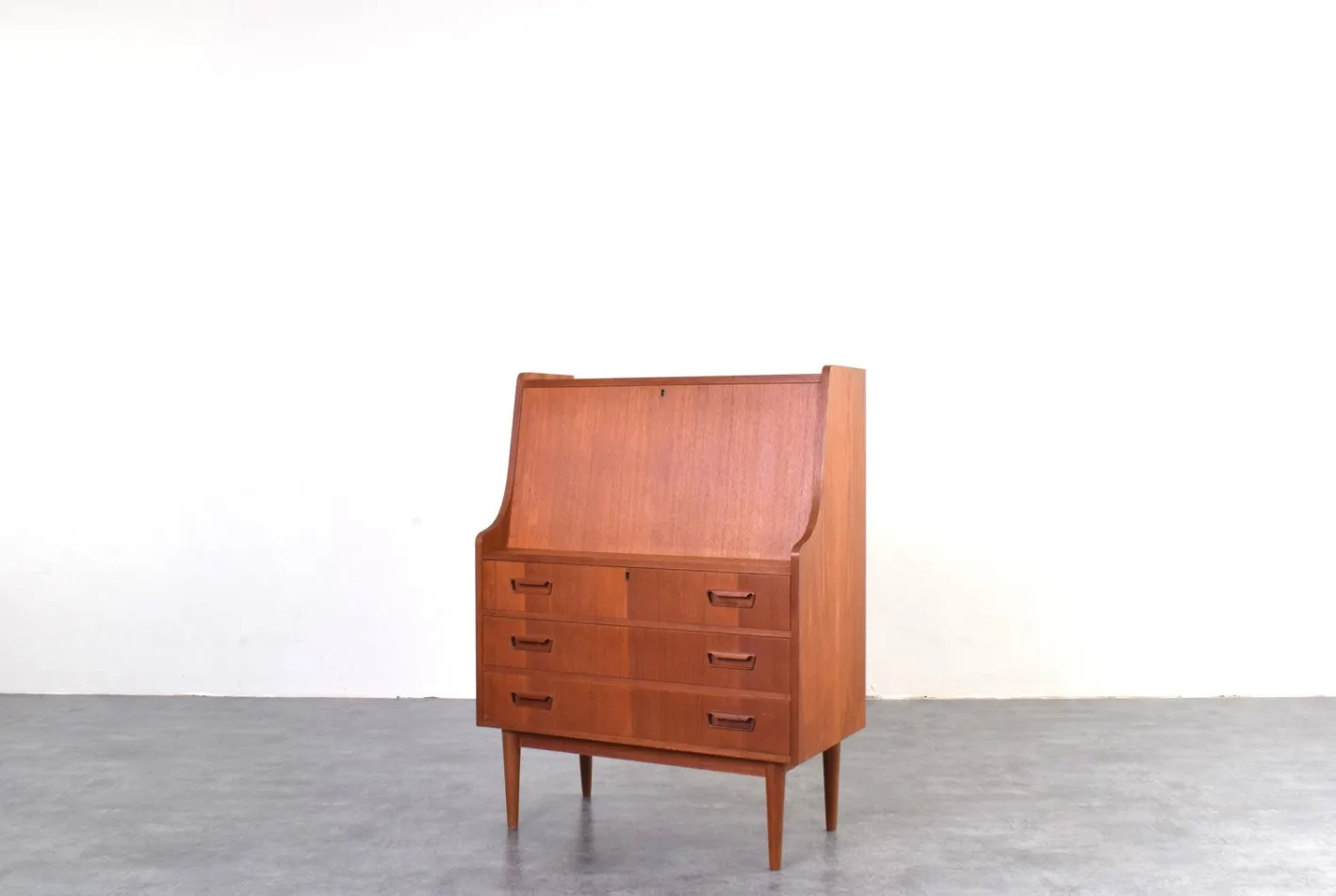 Dänischer Mid-Century Modern Teak Sekretär von Gunnar Nielsen für Tibergaard, 1960er