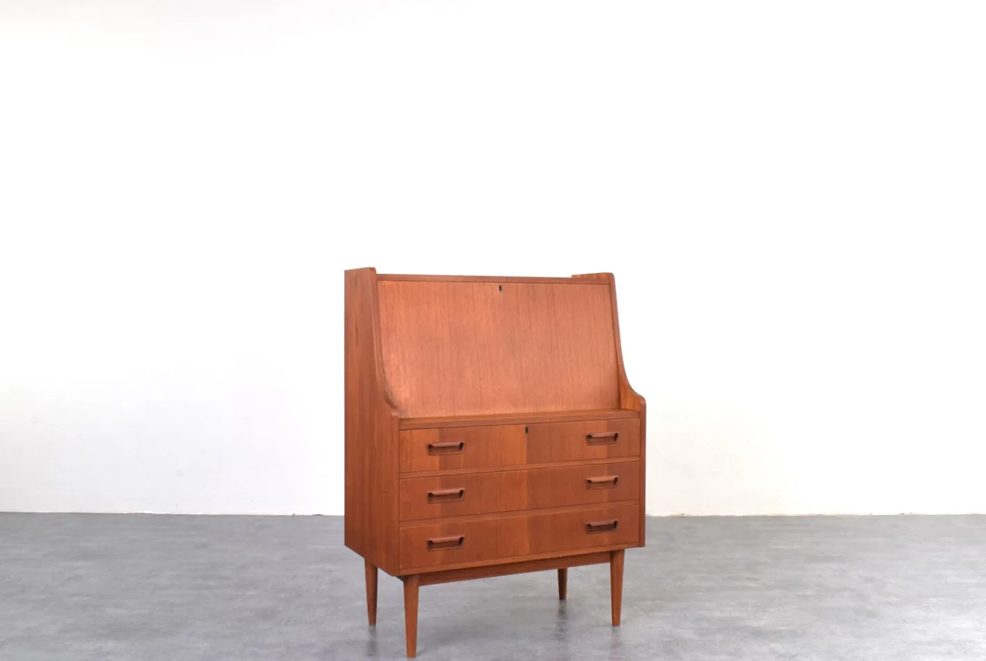Dänischer Mid-Century Modern Teak Sekretär von Gunnar Nielsen für Tibergaard, 1960er