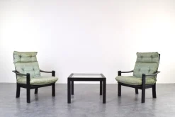 Dänischer Mid-Century Sessel & Couchtisch, 1970er, 3er Set