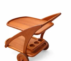 Dänischer Servierwagen aus Teakholz von Kjeni Merløse, 1970er Jahre