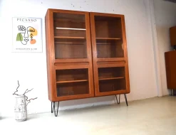 Dänischer Teakholz-Vitrinenschrank von Kollund Möbler, 1970er Jahre