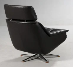 Dänischer Vintage Ledersessel von Werner Langenfeld, 1970er