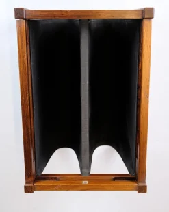 Dänischer Zeitschriftenhalter aus Palisander & Schwarzem Canvas, 1960er
