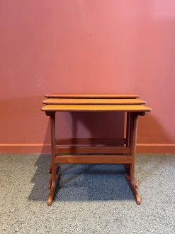 Dänische Satztische aus Teak, 1960er, 3er Set