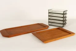 Dänische Serviertabletts aus Teak von Wiggers, 1960er, 4er Set