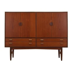 Dänisches Highboard aus Teak, 1960er