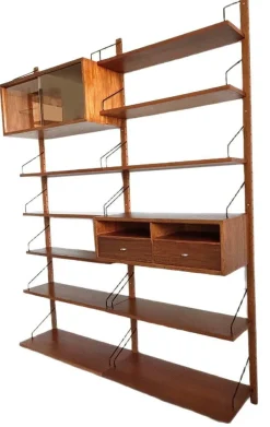 Dänisches Mid-Century Royal Wandregal von Poul Cadovius, 1950er
