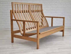 Dänisches Modell 2252 Sofa aus Eiche & Wolle von Børge Mogensen, 1970er