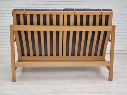 Dänisches Modell 2252 Sofa aus Eiche & Wolle von Børge Mogensen, 1970er