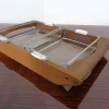 Dänisches Siam Teak Tablett mit Glasschalen von Artiform, 1960er, 2er Set