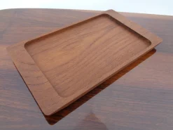 Dänisches Siam Teak Tablett mit Glasschalen von Artiform, 1960er, 2er Set