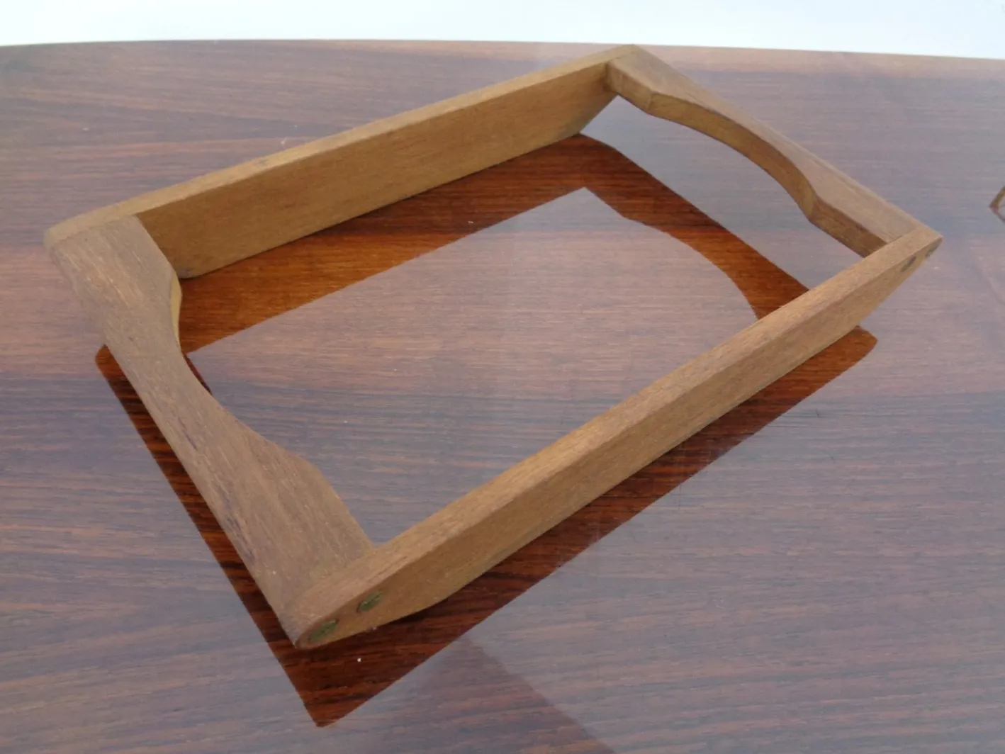 Dänisches Siam Teak Tablett mit Glasschalen von Artiform, 1960er, 2er Set