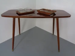 Dänisches Siam Teak Tablett mit Glasschalen von Artiform, 1960er, 2er Set