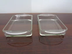 Dänisches Siam Teak Tablett mit Glasschalen von Artiform, 1960er, 2er Set