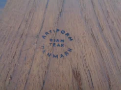 Dänisches Siam Teak Tablett mit Glasschalen von Artiform, 1960er, 2er Set