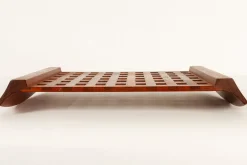 Dänisches Vintage Tablett aus Teak & Glas von Jens Quistgaard für IHQ Dansk Designs, 1960er