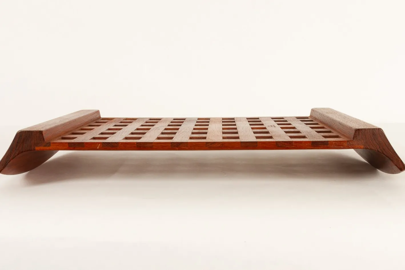 Dänisches Vintage Tablett aus Teak & Glas von Jens Quistgaard für IHQ Dansk Designs, 1960er