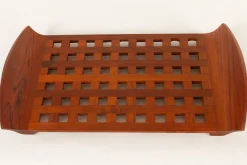 Dänisches Vintage Tablett aus Teak & Glas von Jens Quistgaard für IHQ Dansk Designs, 1960er