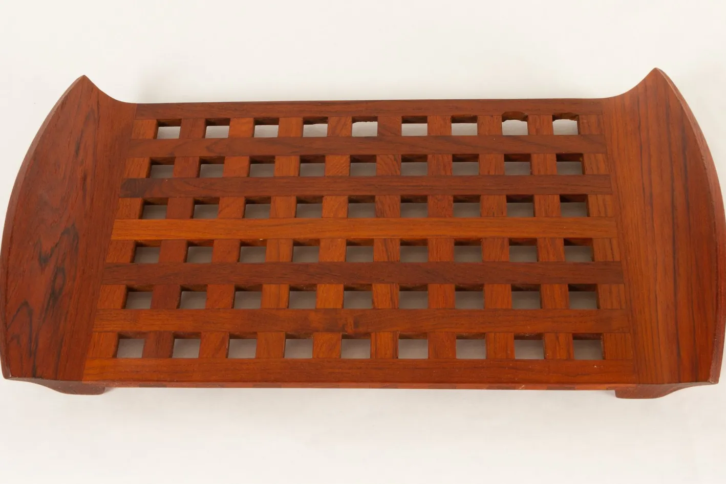 Dänisches Vintage Tablett aus Teak & Glas von Jens Quistgaard für IHQ Dansk Designs, 1960er