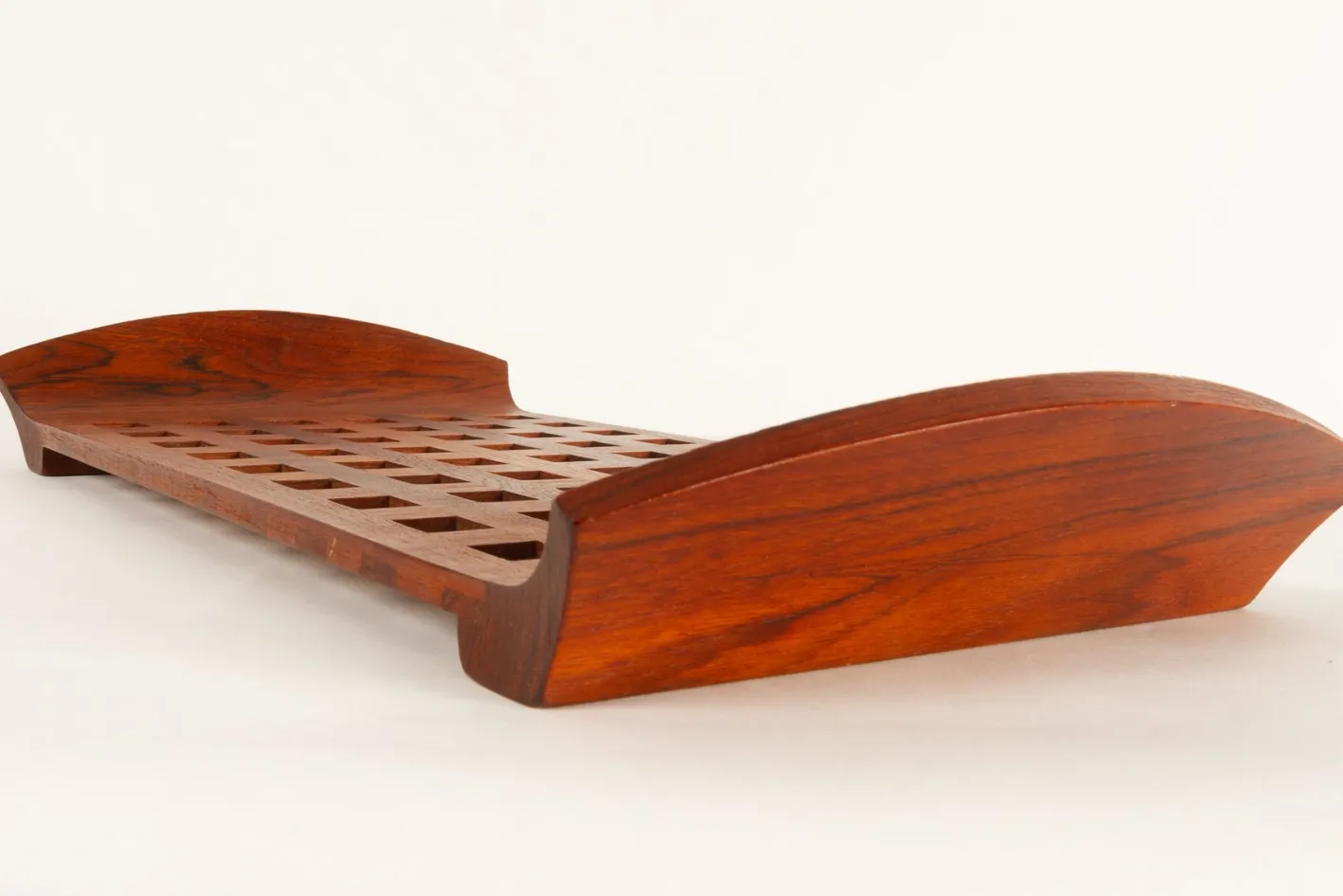 Dänisches Vintage Tablett aus Teak & Glas von Jens Quistgaard für IHQ Dansk Designs, 1960er