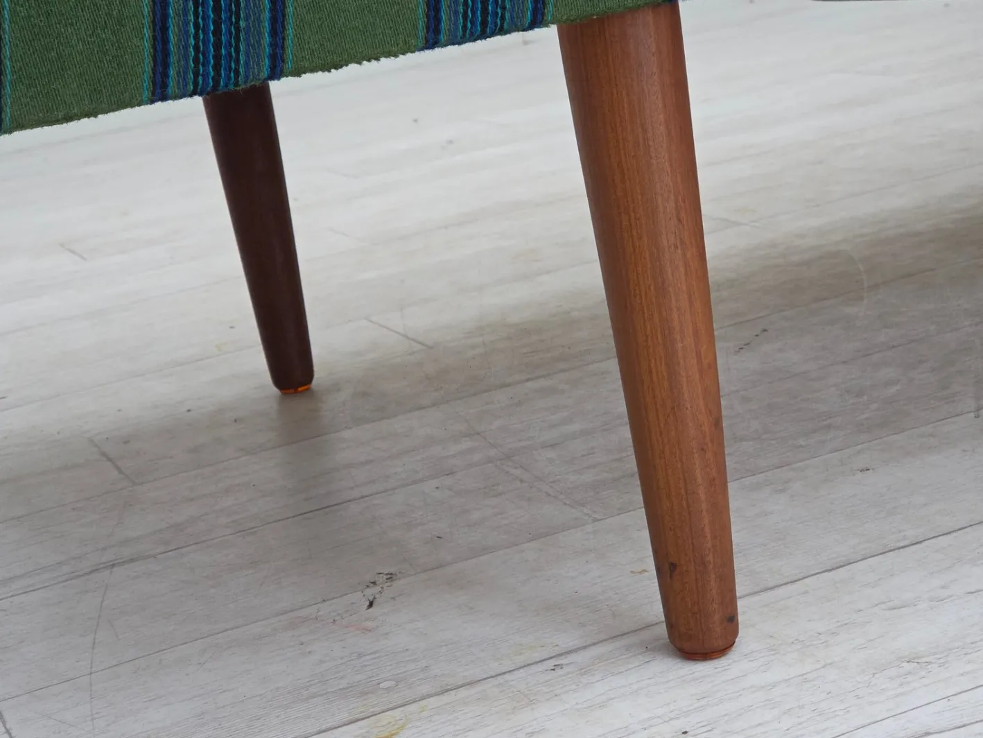 Dänisches Vintage Tagesbett aus Wolle & Teakholz, 1970er